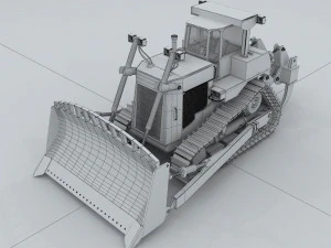 transportation - bulldozer 02 3D Model