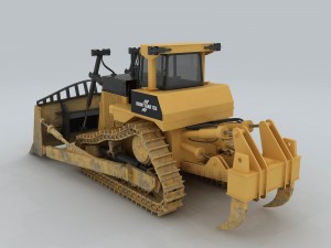 transportation - bulldozer 02 3D मॉडल
