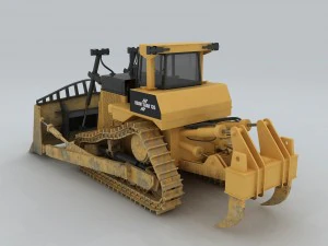 transportation - bulldozer 02 3D Model