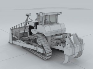 transportation - bulldozer 02 3D मॉडल