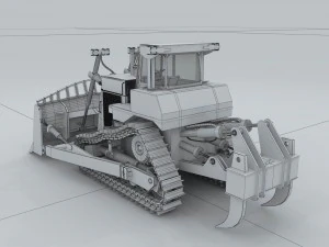 transportation - bulldozer 02 3D Model