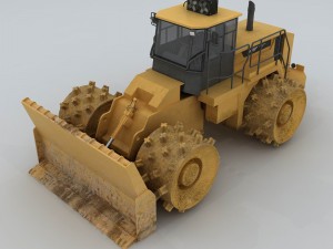 transportation - bulldozer 03 3D Model