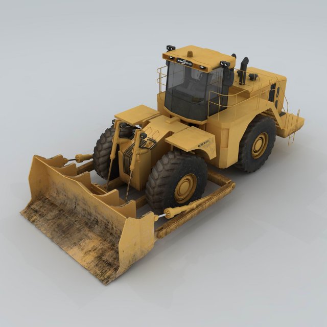 transportation - bulldozer 04 3D Modell .c4d .max .obj .3ds .fbx .stl .blend