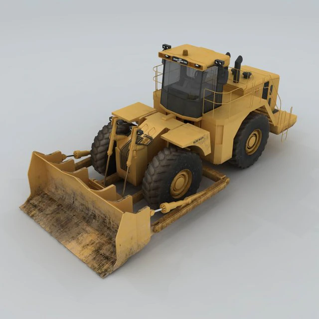 transportation - bulldozer 04 3D Model .c4d .max .obj .3ds .fbx .stl .blend 