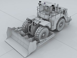 transportation - bulldozer 04 3D Modell