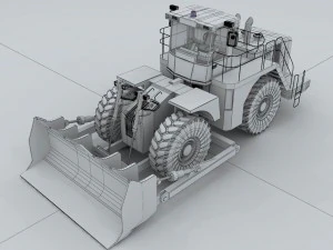 transportation - bulldozer 04 3D Model