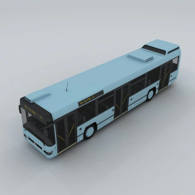 transportation - bus 02 3D Model .c4d .max .obj .3ds .fbx .stl .blend 
