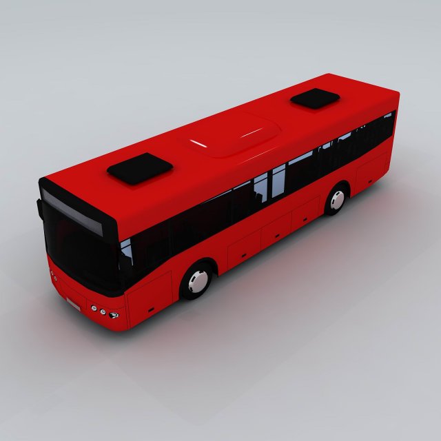 transportation - bus 05 3D Model .c4d .max .obj .3ds .fbx .stl .blend 