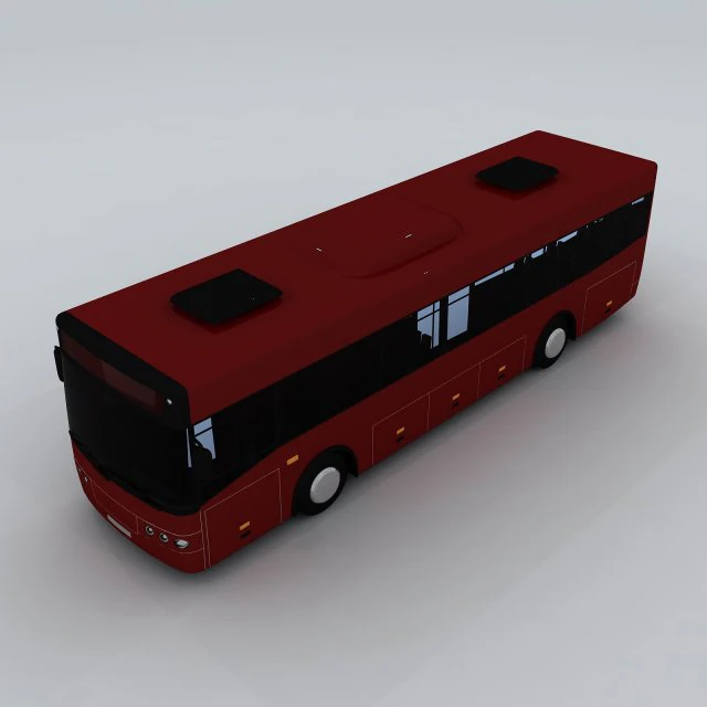 transportation - bus 06 3D Model .c4d .max .obj .3ds .fbx .stl .blend 
