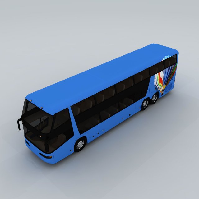 transportation - bus 07 Model 3D .c4d .max .obj .3ds .fbx .stl .blend 