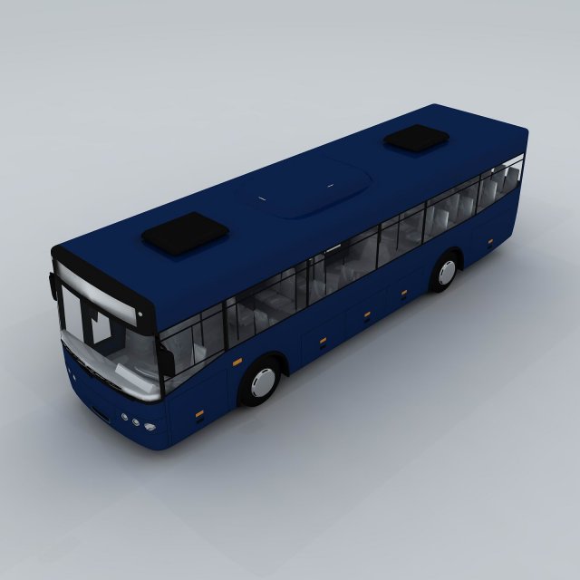 transportation - bus 09 Model 3D .c4d .max .obj .3ds .fbx .stl .blend 