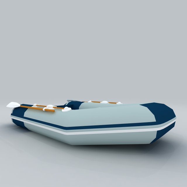 transportation - kayaking 03 Model 3D .c4d .max .obj .3ds .fbx .stl .blend 