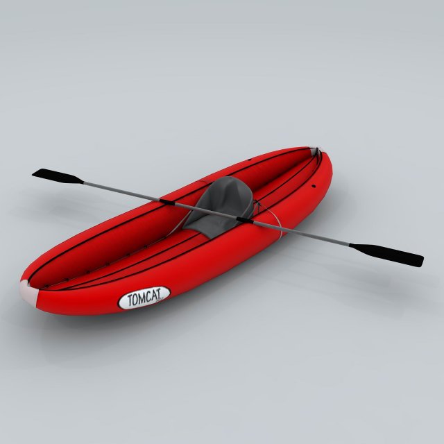 transportation - kayaking 06 3D Model .c4d .max .obj .3ds .fbx .stl .blend 