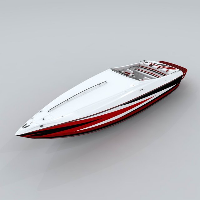 transportation - yacht 03 Model 3D .c4d .max .obj .3ds .fbx .stl .blend 