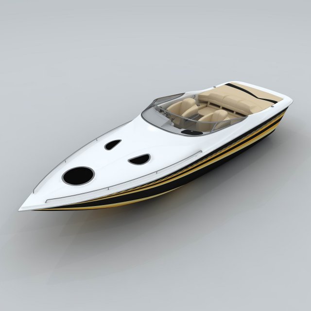 transportation - yacht 08 3D 모델 .c4d .max .obj .3ds .fbx .stl .blend 