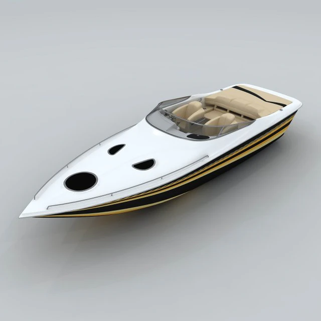 transportation - yacht 08 3D Model .c4d .max .obj .3ds .fbx .stl .blend