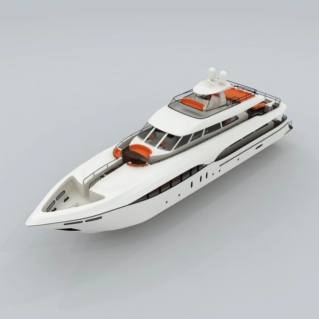 transportation - yacht 13 3D Model .c4d .max .obj .3ds .fbx .stl .blend