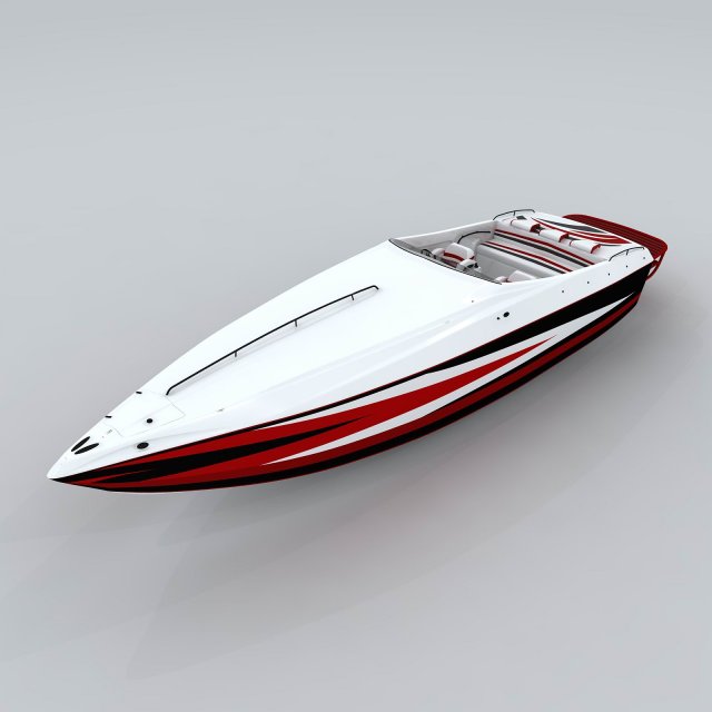 transportation - yacht 14 3D Model .c4d .max .obj .3ds .fbx .stl .blend 