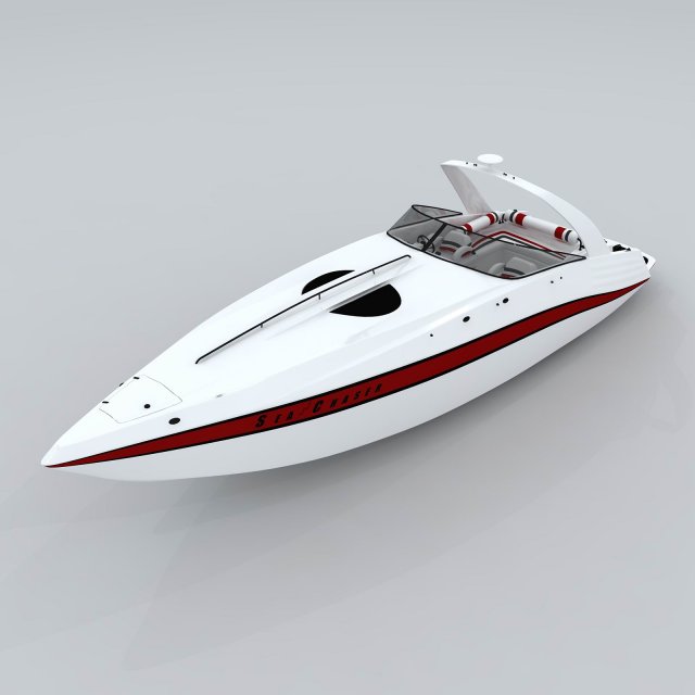 transportation - yacht 15 3D Model .c4d .max .obj .3ds .fbx .stl .blend 