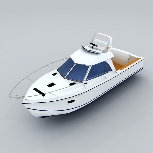 transportation - yacht 20 3D Model .c4d .max .obj .3ds .fbx .stl .blend 