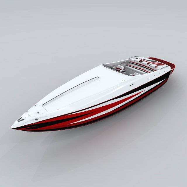 transportation - yacht 22 3D Model .c4d .max .obj .3ds .fbx .stl .blend 