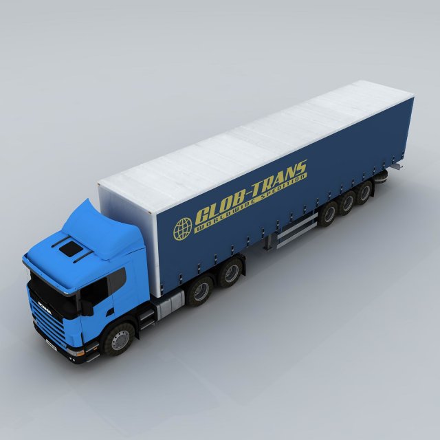 transportation truck 91601 Model 3D .c4d .max .obj .3ds .fbx .stl .blend 