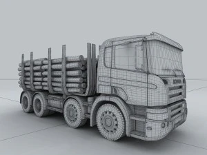 transportation trucks d1273 3D Model