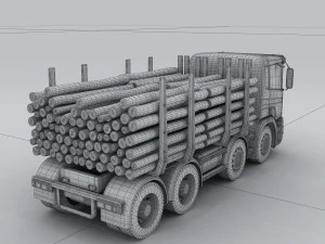 transportation trucks d1273 3D Model