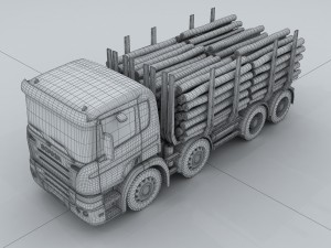 transportation trucks d1273 3D Model