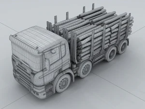 transportation trucks d1273 3D Model