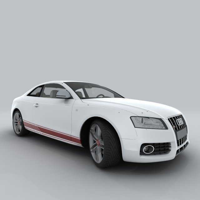vehicle - audi car 09 3D Model .c4d .max .obj .3ds .fbx .stl .blend