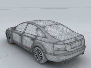 vehicle - audi car a6l 3D 모델