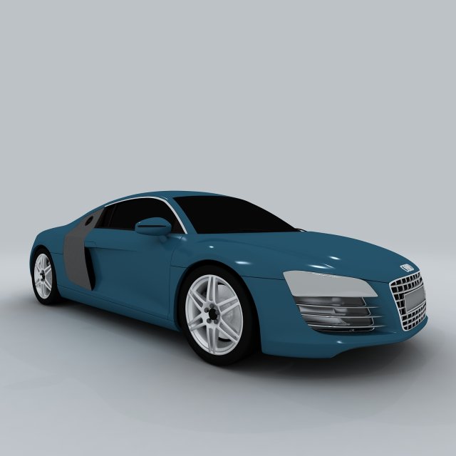 vehicle - audi car r8 3D Model .c4d .max .obj .3ds .fbx .stl .blend 