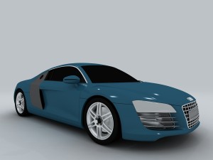 vehicle - audi car r8 3D मॉडल