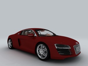 vehicle - audi car r8 02 3D-Modell