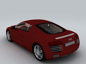 vehicle - audi car r8 02 3D Model