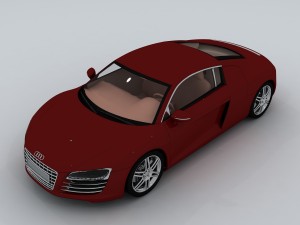 vehicle - audi car r8 02 3D Model