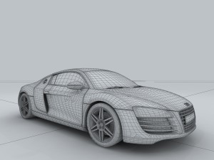 vehicle - audi car r8 02 3D Model