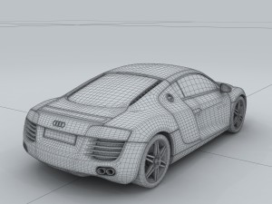 vehicle - audi car r8 02 3D Model