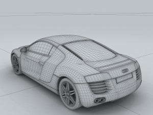 vehicle - audi car r8 02 3D Model