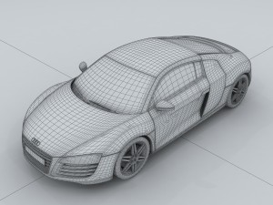 vehicle - audi car r8 02 3D Model