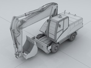 vehicle - excavator Modèle 3D
