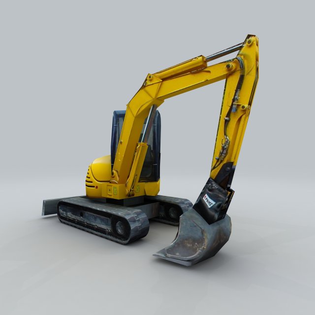 vehicle - excavator 03 Model 3D .c4d .max .obj .3ds .fbx .stl .blend 