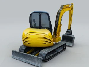 vehicle - excavator 03 3D Model