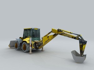 vehicle - excavator 04 3D Model