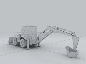 vehicle - excavator 04 3D Model