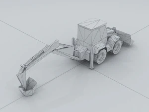 vehicle - excavator 04 3D Model