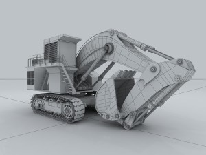 vehicle - excavator 06 3D Model