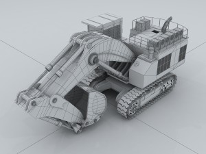 vehicle - excavator 06 3D Model