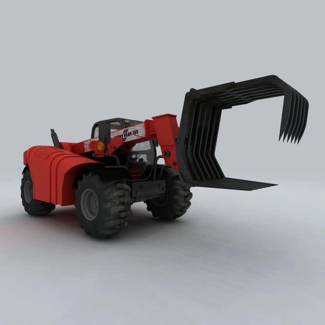 vehicle - grab straw machine 3D Model .c4d .max .obj .3ds .fbx .stl .blend 